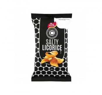 Kartoffel Chips Salzlakritz, Lakritz-Chips, salty licorice
