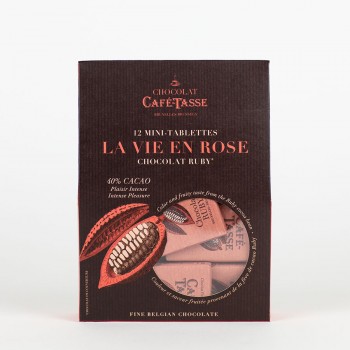 Café-Tasse-Pralinenpräsent, la vie en rose