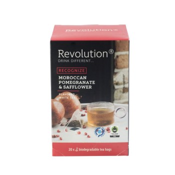 Revolution Tee 20ct - Moroccan Pomegranate & Safflower - Fairtrade