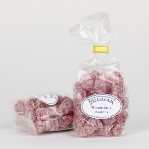 Hasenkuss-Bonbons, Bonbons in Hasenform mit Himbeer-Joghurtgeschmack