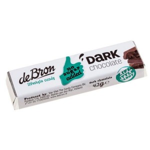 deBron Zartbitterschokoladen-Riegel ohne Zuckerzusatz