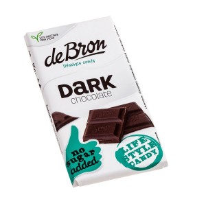 deBron Zartbitterschokolade ohne Zuckerzusatz