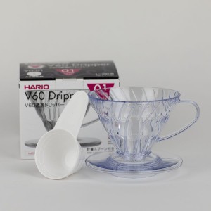 HARIO V60 Dripper, Kunststoff transparent, V60-01 (VD-01T)