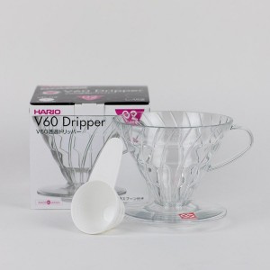 HARIO V60 Dripper, Kunststoff transparent, V60-02