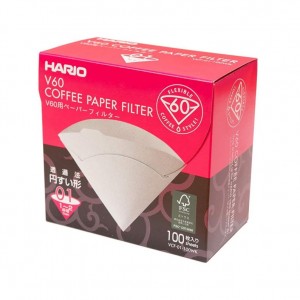 HARIO Papierfilter für V60, VCF-01-100WK, weiß, 100 Stück