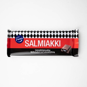 Salmiakki, Milchschokolade mit Salzlakritzfüllung, 100 Gramm,  Fazer