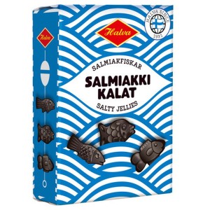 Salmiakki Kalat, salty jellies, 240 Gramm
