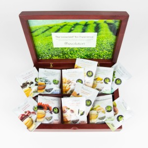Wooden Display Box Revolution Tea foils with 12 varieties