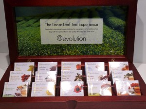 Wooden Display Box Revolution Tea with 15 varieties