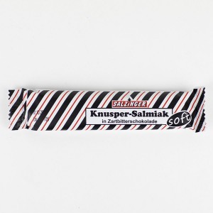 Salzinger Knusper-Salmiak-Riegel in Zartbitterschokolade, soft