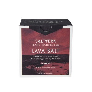 SALTVERK LAVASALZ, flaky lava sea salt, 125 Gramm Schachtel