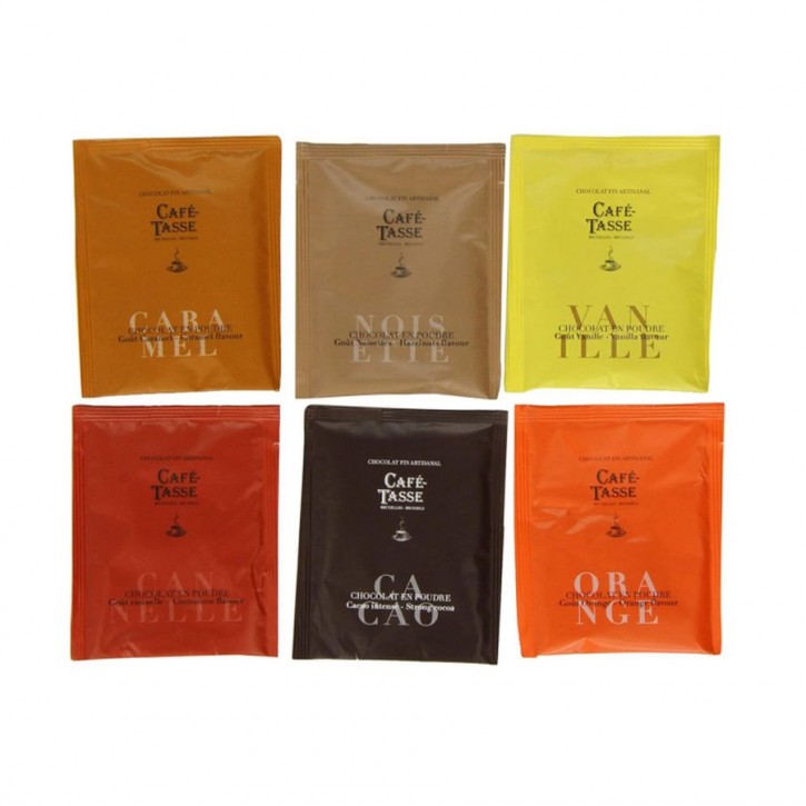 Café Tasse Trinkschokolade Probierpaket (6 Sachets / 6 Sorten)