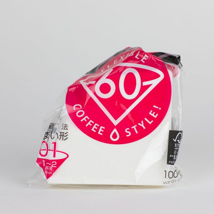 HARIO Papierfilter weiß für V60-01, 100 Stück