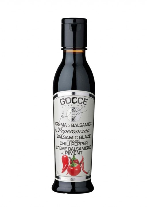 Balsamicocreme mit Chili und Pfeffer aromatisiert, al Peeroncino