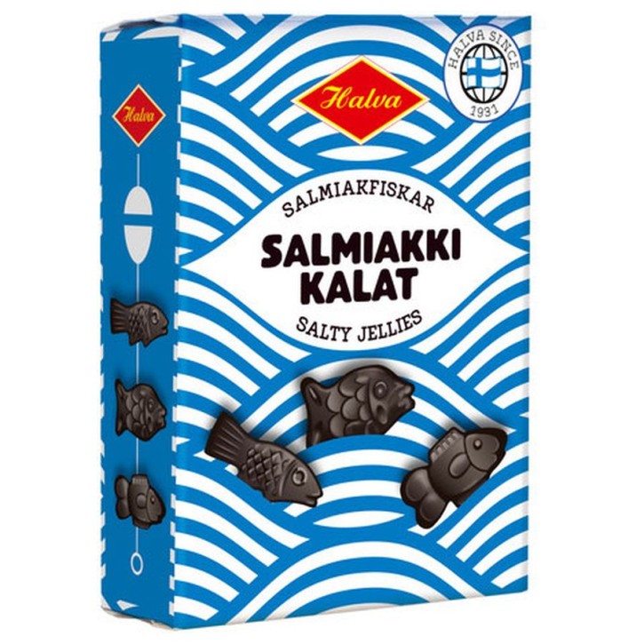 Salmiakki Kalat, salty jellies, 240 Gramm