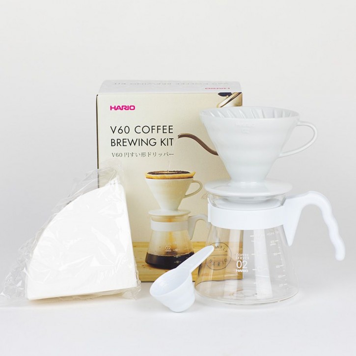 HARIO V60 Coffee Brewing Kit (VCSD-02W-EX)