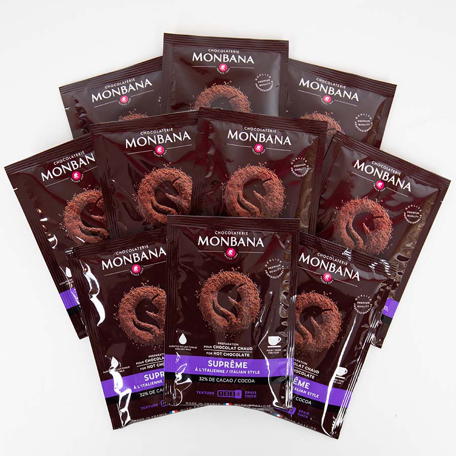MONBANA-Trinkschokolade - Sorte Supreme de Chocolat - 10er Set